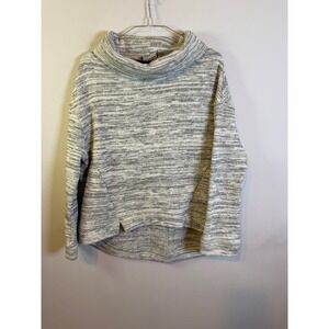 Saturday Sunday Womens Pullover Cowl Neck Space Dye Gray Size S